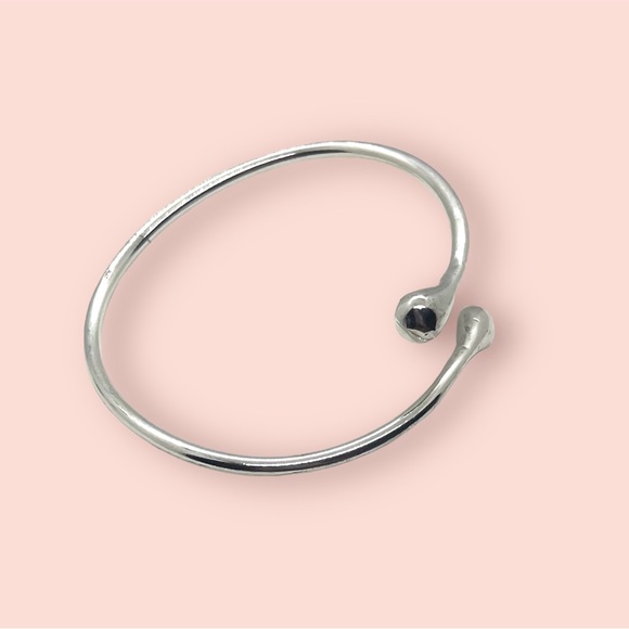 Retro Sterling Silver Bypass Bangle Bracelet + Gift Box - Picture 6 of 10